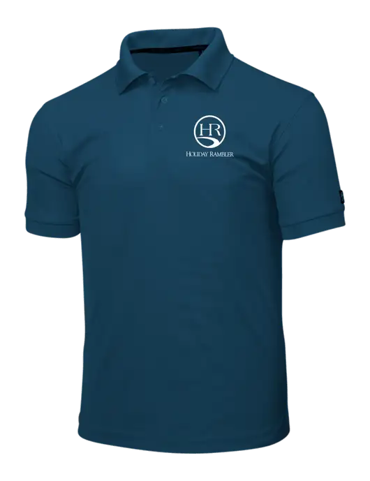 OGIO Light Navy Caliber 2.0 Polo w/Holiday Rambler Logo