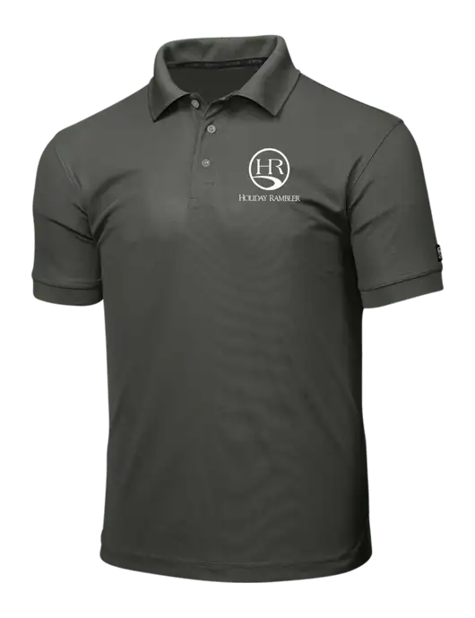 OGIO Medium Grey Caliber 2.0 Polo w/Holiday Rambler Logo