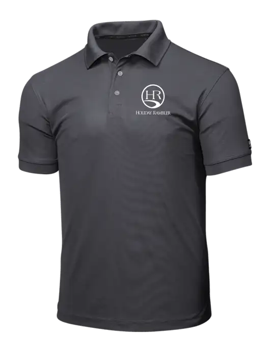 OGIO Charcoal Grey Caliber 2.0 Polo w/Holiday Rambler Logo