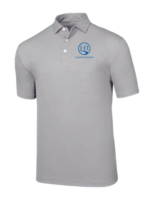 Callaway Birdseye Light Grey Polo w/Holiday Rambler Logo