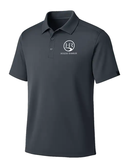 OGIO Dark Grey Framework Polo w/Holiday Rambler Logo