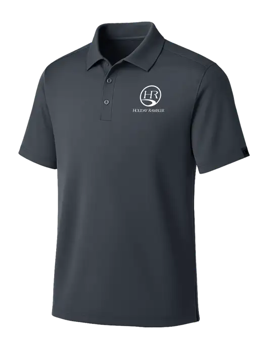 OGIO Dark Grey Framework Polo w/Holiday Rambler Logo