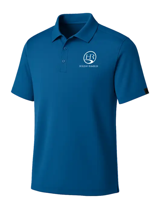 OGIO Royal Blue Framework Polo w/Holiday Rambler Logo