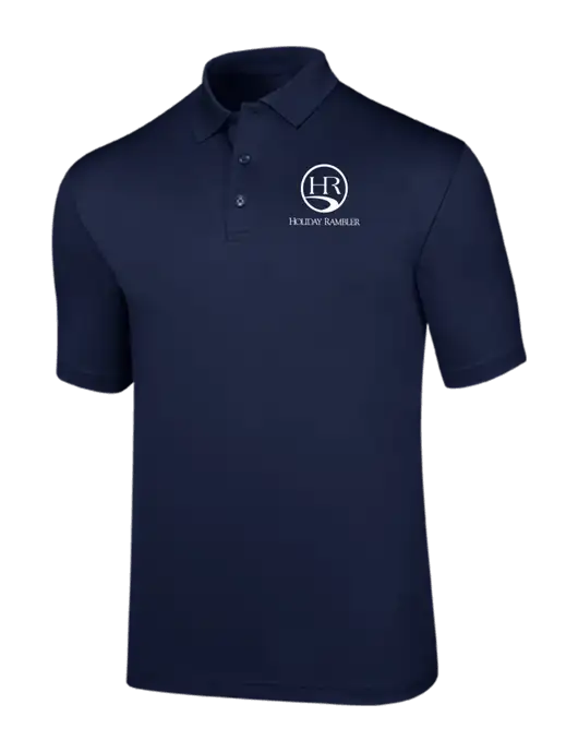 Callaway Opti-Dri Navy Chev Polo w/Holiday Rambler Logo