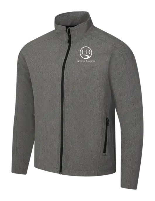 Medium Grey Heather Core Soft Shell Jacket w/Holiday Rambler Logo