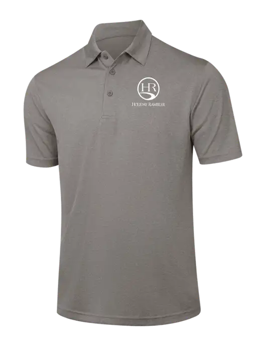 Medium Grey Heather Contender Polo w/Holiday Rambler Logo