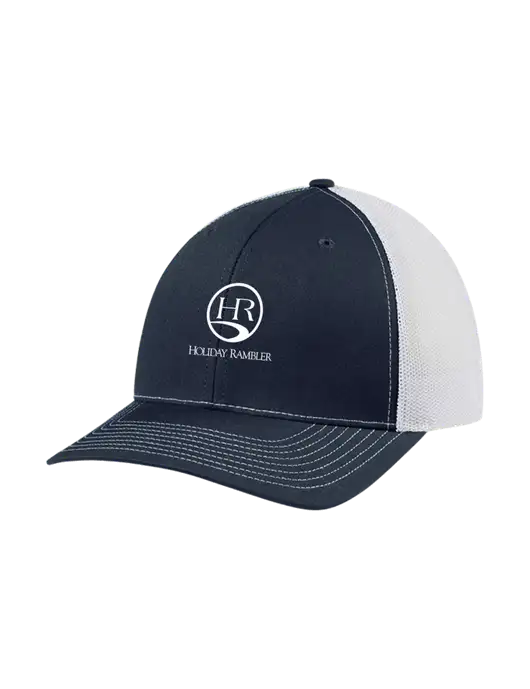 Richardson Adjustable Snapback Original 112 Trucker Cap Navy w/White Mesh w/Holiday Rambler Logo