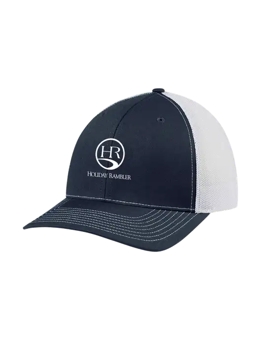 Richardson Adjustable Snapback Original 112 Trucker Cap Navy w/White Mesh w/Holiday Rambler Logo