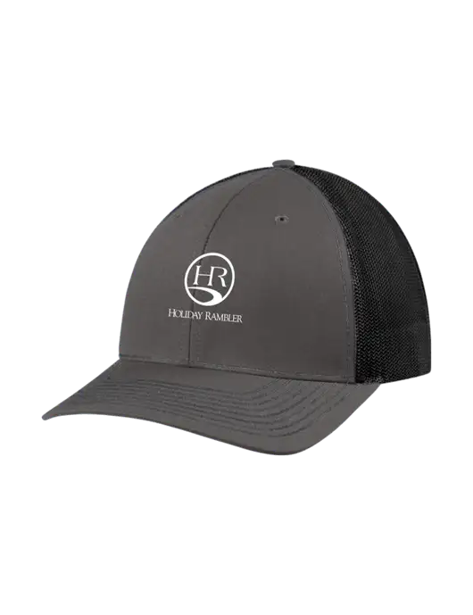 Richardson Adjustable Snapback Original 112 Trucker Cap Dark Grey w/Black Mesh w/Holiday Rambler Logo