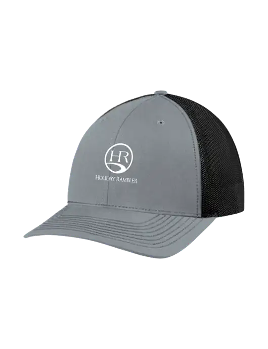 Richardson Adjustable Snapback Original 112 Trucker Cap Heather Grey w/Black Mesh w/Holiday Rambler Logo