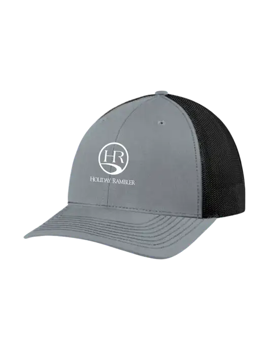 Richardson Adjustable Snapback Original 112 Trucker Cap Heather Grey w/Black Mesh w/Holiday Rambler Logo