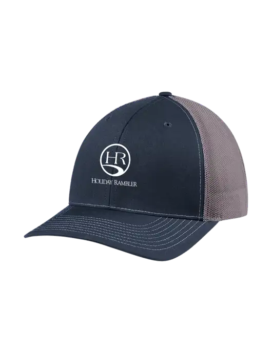 Richardson Adjustable Snapback Original 112 Trucker Cap Navy w/Charcoal Mesh w/Holiday Rambler Logo