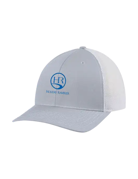 Richardson Adjustable Snapback Original 112 Trucker Cap Light Heather Grey w/White Mesh w/Holiday Rambler Logo