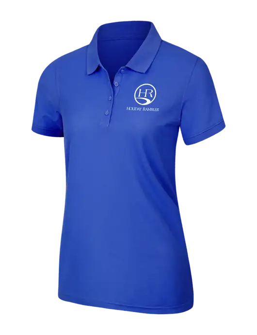 Dark Royal Womens Core Classic Pique Polo w/Holiday Rambler Logo