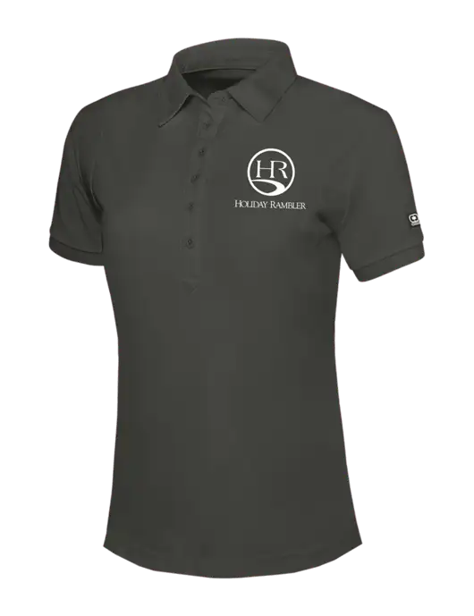 OGIO Womens Dark Grey Jewel Polo w/Holiday Rambler Logo