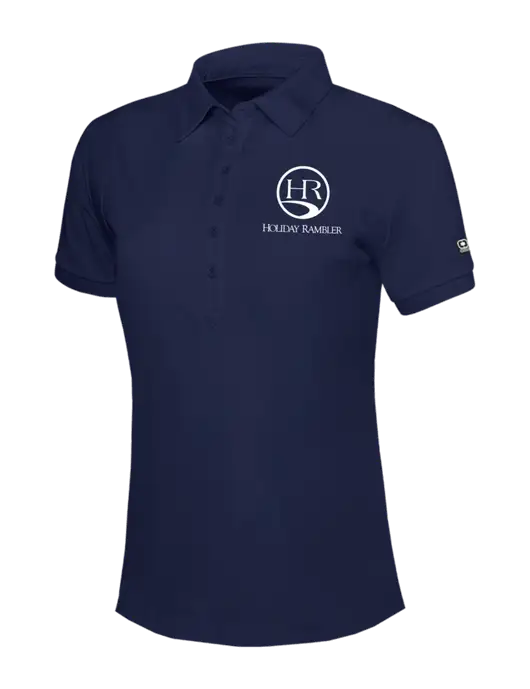 OGIO Womens Navy Jewel Polo w/Holiday Rambler Logo