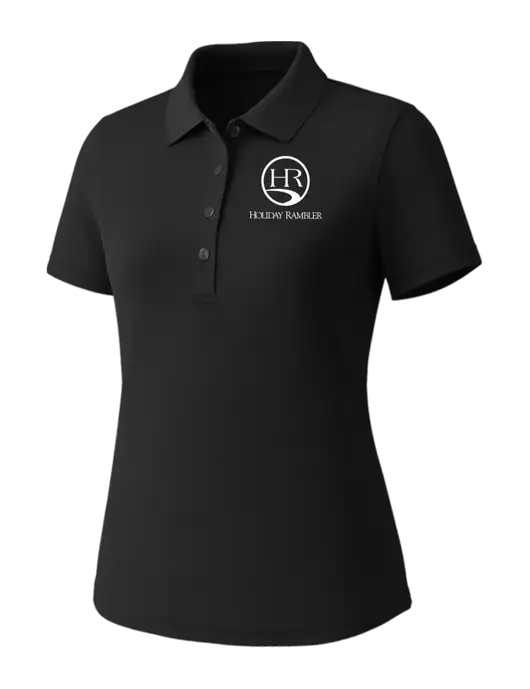 Callaway Womens Core Black Performance Polo w/Holiday Rambler Logo