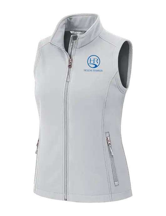 Marshmellow Womens Core Soft Shell Vest w/Holiday Rambler Logo