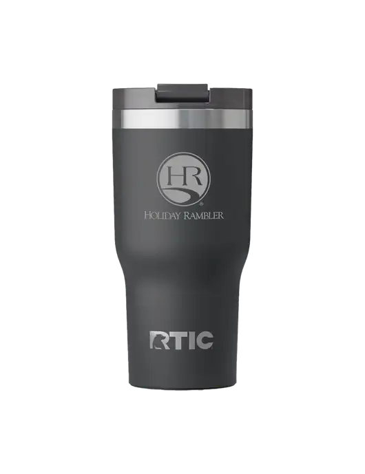 RTIC Essential 20 oz Charcoal Tumbler w/Holiday Rambler Logo