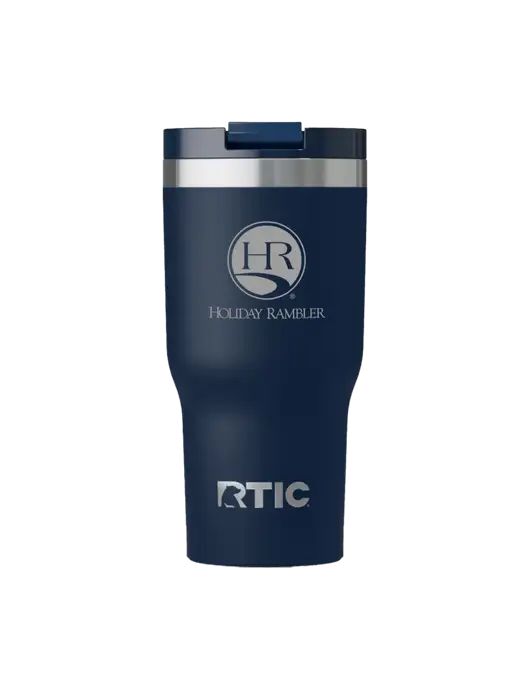 RTIC Essential 20 oz Navy Tumbler w/Holiday Rambler Logo