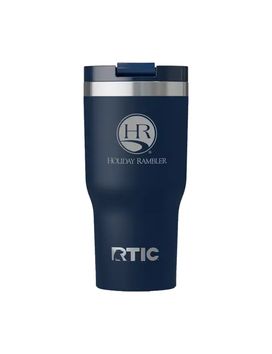RTIC Essential 20 oz Navy Tumbler w/Holiday Rambler Logo