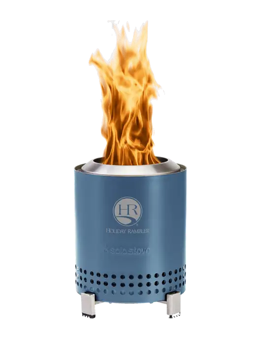 Solo Stove Light Navy Mesa  w/Holiday Rambler Logo