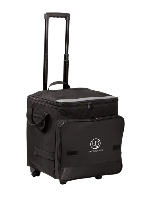 Black Rolling Cooler w/Holiday Rambler Logo