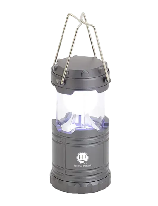 Gunmetal Mini Retro Lantern w/Holiday Rambler Logo